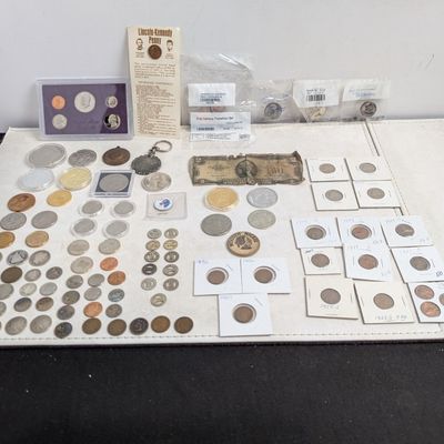 Sale Photo Thumbnail #347: LARGE!! Grab Bag of Various Vintage & Modern U.S. Coins, Currency & Tokens - Includes Some Silver