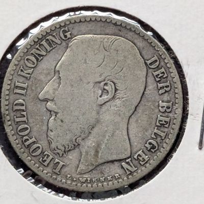 Sale Photo Thumbnail #100: 1887 Belgium 1 Franc, .835 Silver, KM-29.1, VG