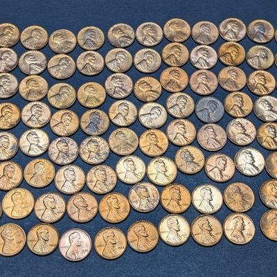 Sale Photo Thumbnail #206: (150) Pre-1982 Lincoln Memorial Cents - Shiny