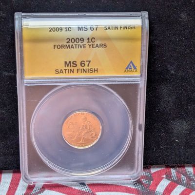 Sale Photo Thumbnail #439: 2009 Lincoln Formative Years Cent - ANACS Cert. MS67 Satin Finish