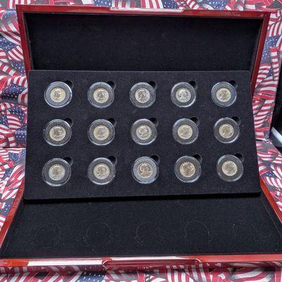 Sale Photo Thumbnail #260: 1979-1999 P, D, & S Susan B. Anthony Dollar Collection in Nice Wooden Display Box - 1979-1981 Has (2) S Coins, & 1999 Has (2) P Coins