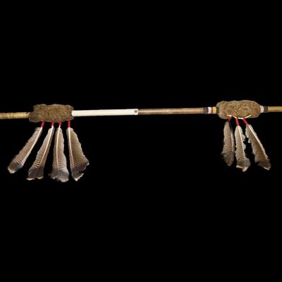 Sale Photo Thumbnail #386: 79" Spear, Made by Don Ward, Known Nation Wide For His Handmade Works of Various Lances & War Clubs