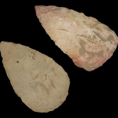 Sale Photo Thumbnail #21: Lot of 2 Blades, 1 Archaic and 1 Woodland Point, Butler Co., Missouri