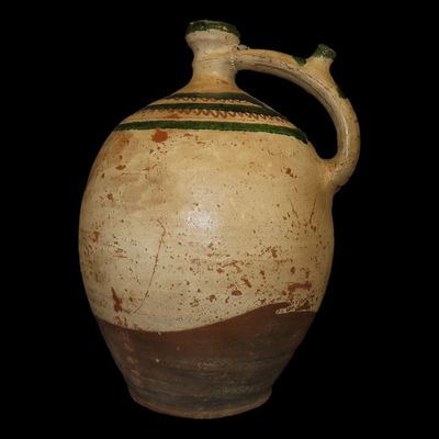 Sale Photo Thumbnail #374: 12" x 8" Antique Eastern European Jug or Pitcher, Connecticut