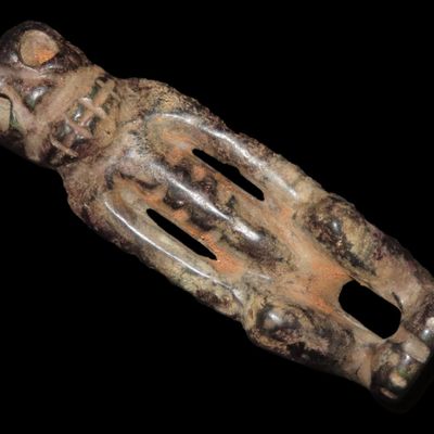 Sale Photo Thumbnail #345: 3 3/4" Hongshan Alien Idol Pendant, Meteorite