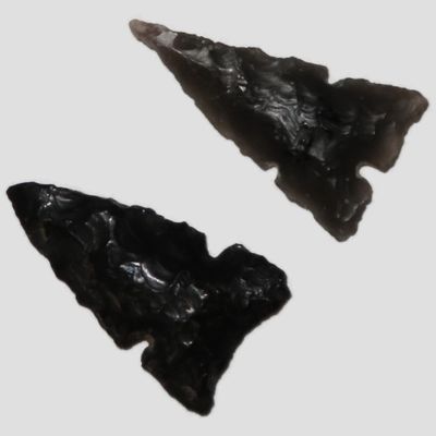 Sale Photo Thumbnail #198: Lot of 2 Harrell Bird Points, Both Found in Death Valley, California
