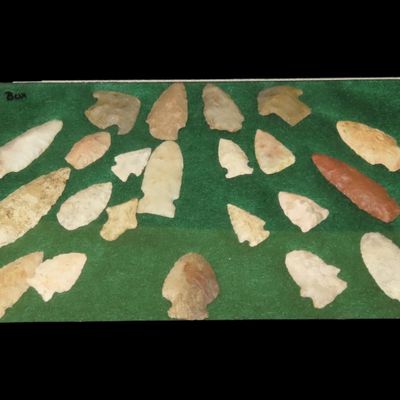 Sale Photo Thumbnail #73: 12" x 8" Riker Frame of Woodland and Archaic Points, Missouri