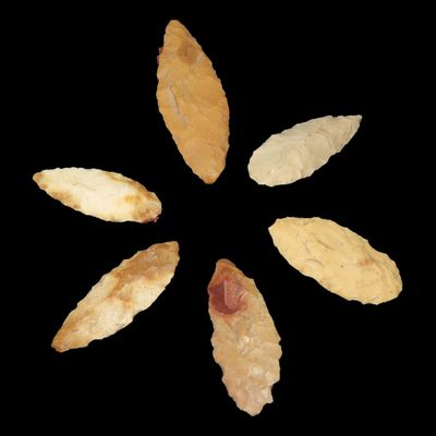 Sale Photo Thumbnail #32: Lot of 6 Nodena Bird Points, Butler Co., Missouri