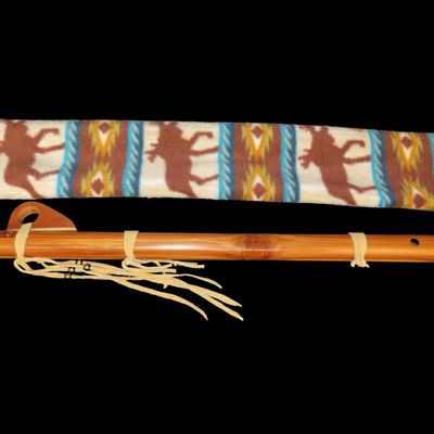 Sale Photo Thumbnail #389: 24" Wooden Flute with Soft Felt Case
