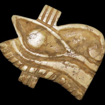 Sale Photo Thumbnail #354: 1 3/8" Rare Egyptian Eye of Horus Pendant, Granite, New Kingdom