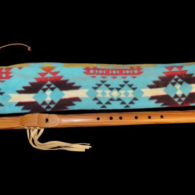 Sale Photo Thumbnail #387: 23 1/4" Wooden Flute with Soft Felt Case