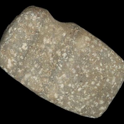 Sale Photo Thumbnail #53: 3 5/8" Spotted Three Quarter Grooved Axe, Adams Co., Illinois