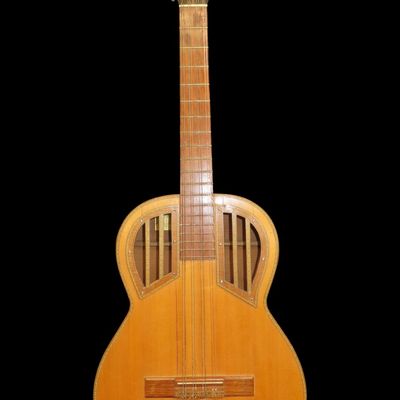 Sale Photo Thumbnail #407: 38" x 14 1/2" Guitar by Emmanuel Garro with Case