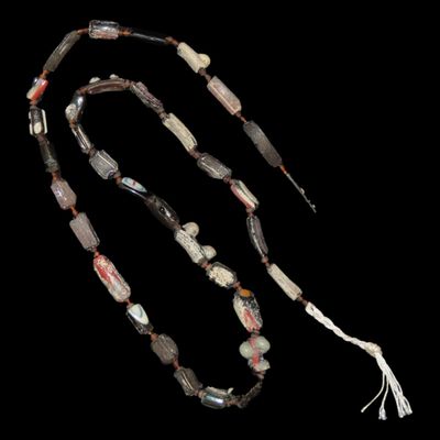 Sale Photo Thumbnail #328: 15 1/4" Multicolor Roman Glass Bangle Beads, 1500-2000 Years Old