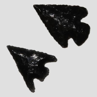 Sale Photo Thumbnail #192: Lot of 2 Obsidian Bird Points, Napa Co., Northern California