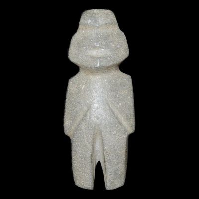 Sale Photo Thumbnail #251: 3 3/4" Pre-Columbian Mezcala Stone Deity Figure, Guerrero Mexico