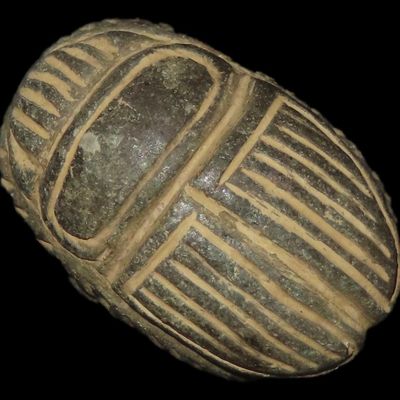 Sale Photo Thumbnail #350: 1 1/8" Egyptian Scarab Bead