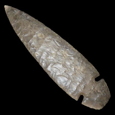 Sale Photo Thumbnail #261: 10" Massive Gray Ghost Arrowhead, Ex. Bryan Reinhardt