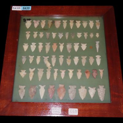 Sale Photo Thumbnail #129: 10" x 10" Frame of Different Bird Point Types, Johson / Durham Co., Missouri