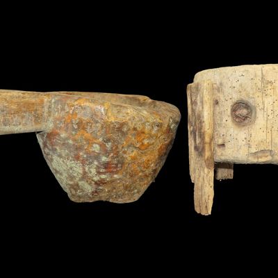 Sale Photo Thumbnail #371: 14 5/8" Wooden Bowl with Handle, Africa