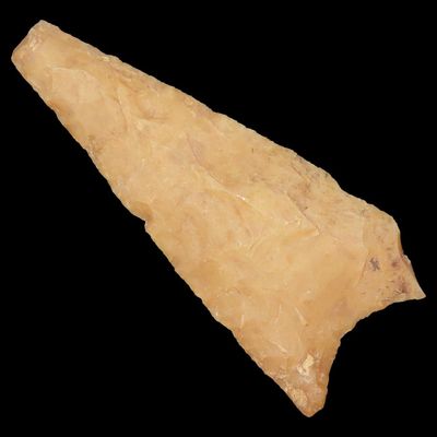 Sale Photo Thumbnail #289: 3" Heartbreaker Paleo, Florida, Ground Base and Very Translucent, Ex. Walt McIntire Collection