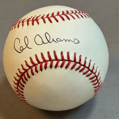 Cal Abrams Single Signed Brown RO-A Baseball