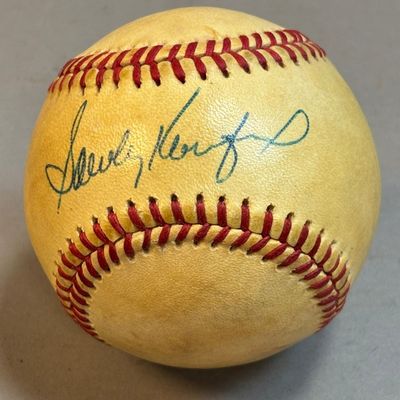 Sandy Koufax Single Signed Haiti Brown Ball