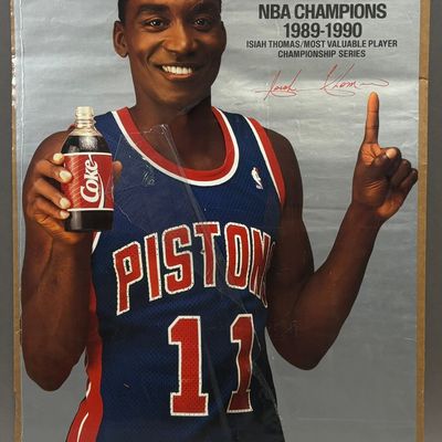 1989-90 Detroit Pistons NBA Champions Coke Poster