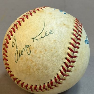George Kell Rawlings Bobby Brown Signed Baseball