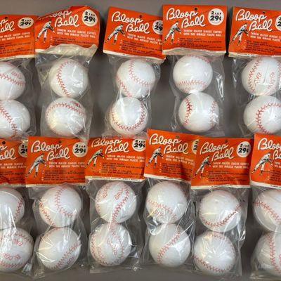 Lot 11 Original BLOOP BALL Styrofoam 50s Baseball