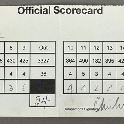 CHI CHI RODRIGUEZ Official Golf Auto Scorecard JSA