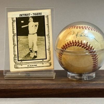 Rawlings Haiti AL KALINE Signed OAL Brown Ball Set