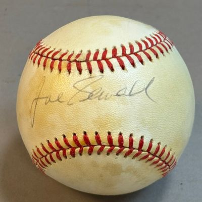Joe Sewell Rawlings Brown Haiti Signed Baseball
