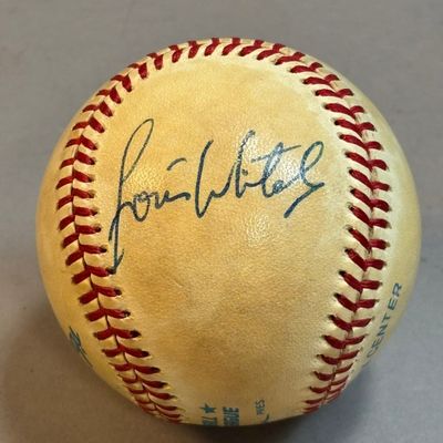 Lou Whitaker Single Signed Rawlings Brown Haiti