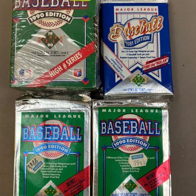 Lot 18 1990 & 1991 Upper Deck Sealed High Series &