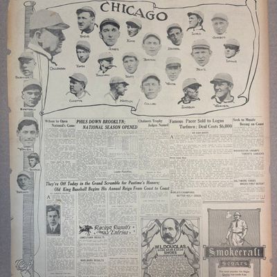 1912 Cleveland Leader Chicago Baseball Newspaper