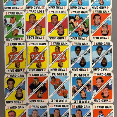 Lot 35 Original1971 Topps Football Game Card