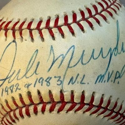 Dale Murphy Single Signed '82 & '83 Rawlings Ball