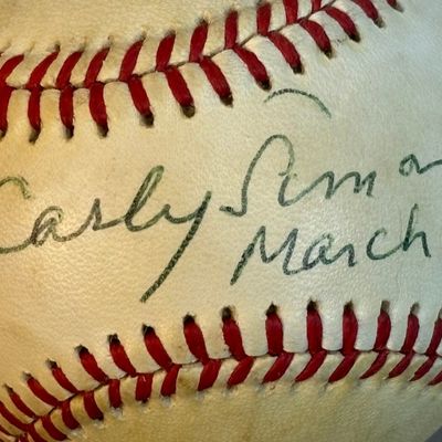 Carly Simon March 24 1989 Single Signed Baseball