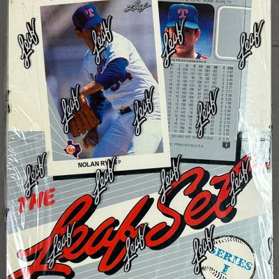 NOS 1990 Factory 36 Count LEAF Baseball Card Box