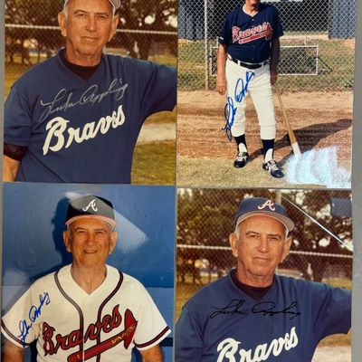 4 Atlanta Braves Signed Luke Appling 8x10 Photos
