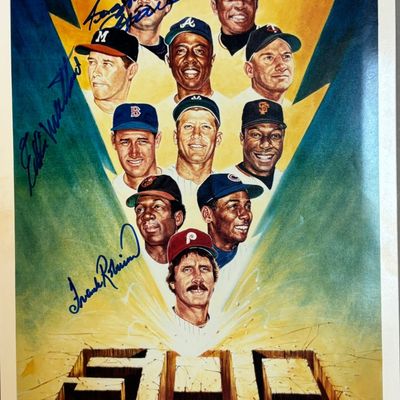 500 Homerun Club Signed Mathews Jackson Robinson
