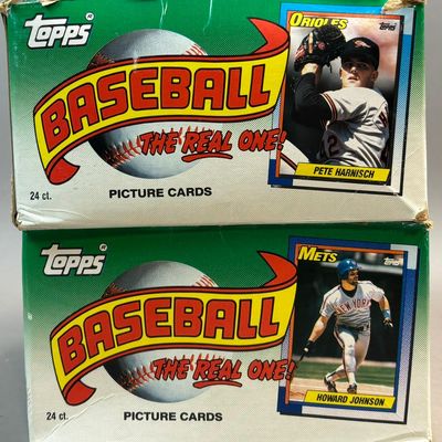 2 1990 TOPPS BASEBALL CARD 24 COUNT BOXES MIP