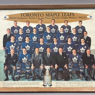 1962-63 TORONTO MAPLE LEAFS 17x13 Framed Photo