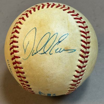Darrell Evans Single Signed Rawlings Brown Ball