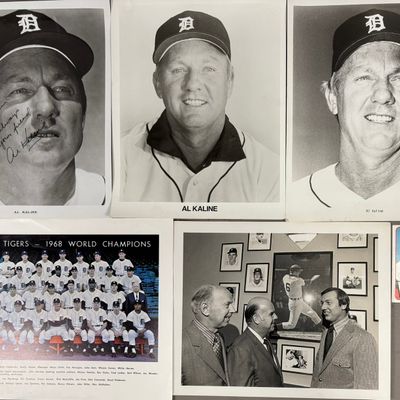 Detroit Tigers HOF Kaline Signed Photos 1965 Topps