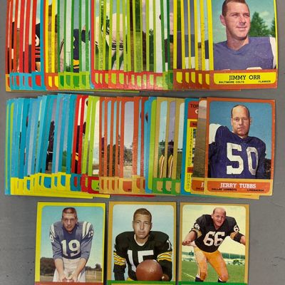 1963 Topps Partial Football Lot Set NITSCHKE 5