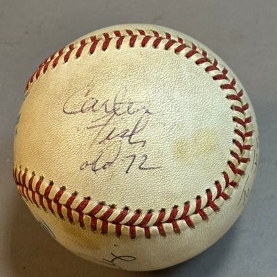 Carlton Fisk Olds 1972 Multi Signed Rawlings Ball