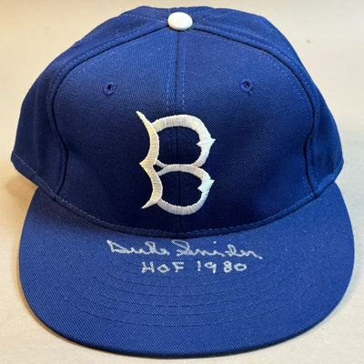 Duke Snider HOF 1980 Signed 7 1/8 Baseball Hat