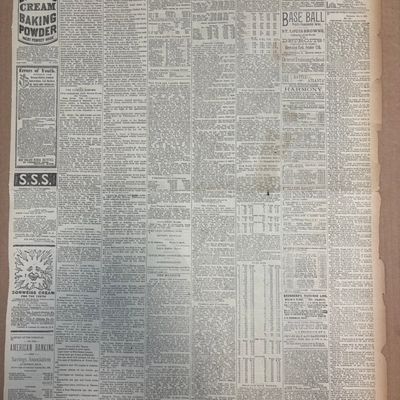 Detroit Tribune Oct 10 1887 Recreation Park Browns